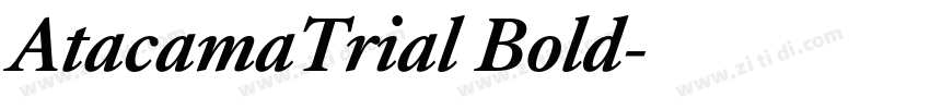 AtacamaTrial Bold字体转换